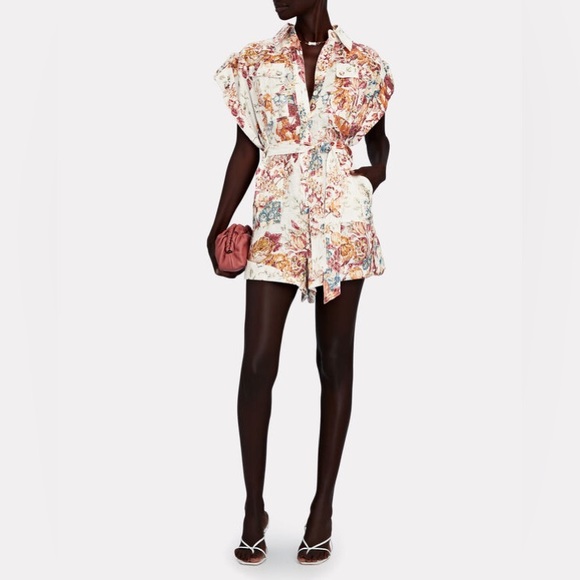 ZIMMERMANN
Pattie Belted Floral Linen Playsuit Size Zimmermann 2 - Picture 4 of 9